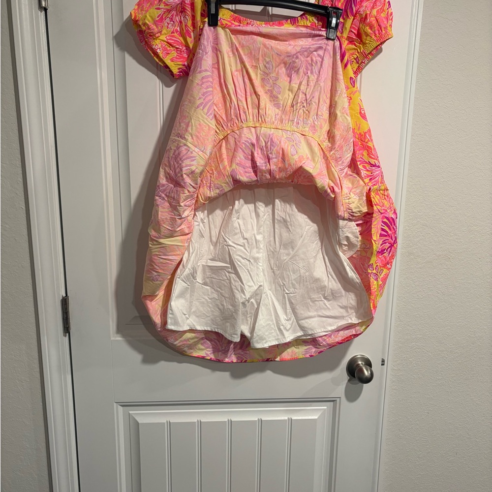 Lilly Pulitzer Pink and Orange Floral Dress (Romper) - Picture 8 of 8